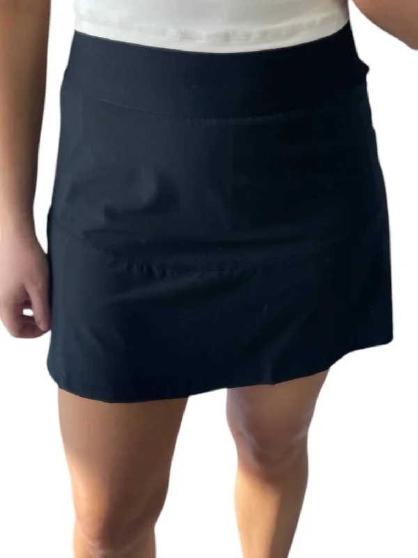 Swoop Active Tennis Skort In Black