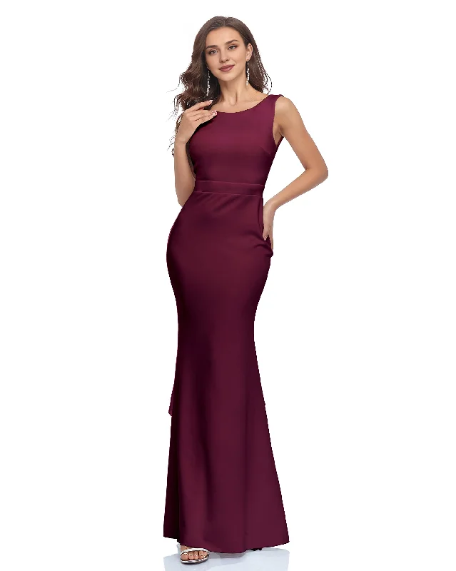 Prom Dress Backless Ruffled Bodycon Mermaid Evening Cocktail Long Dress Wedding Guest Dresses Formal Wear Dresses