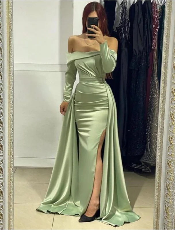 Mermaid / Trumpet Wedding Guest Dresses Elegant Dress Formal Wedding Guest Sweep / Brush Train Sleeveless Notch lapel collar Wednesday Addams Family Cotton Backless with Slit Overskirt Shawl