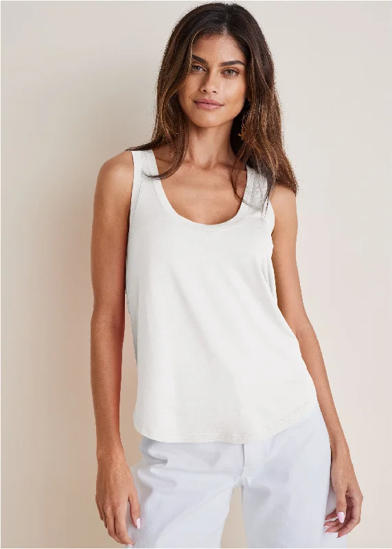 Scoop Neck Tank - Off White