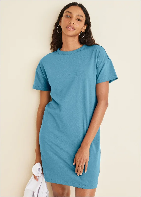 T-Shirt Dress - Blue