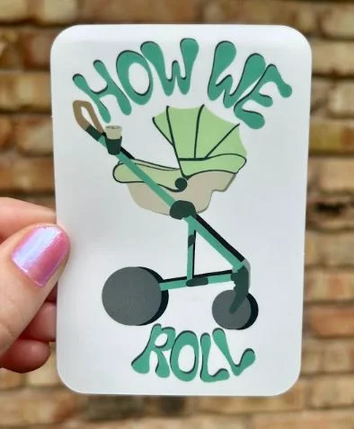 How We Roll Stroller Sticker