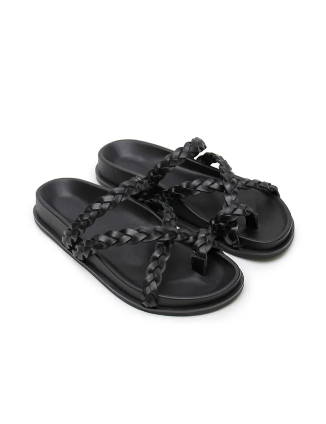 La Tribe Braided Sandal - Black