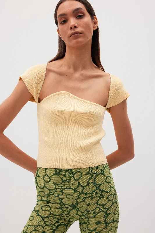 Suisen Knit Top, Parmesan