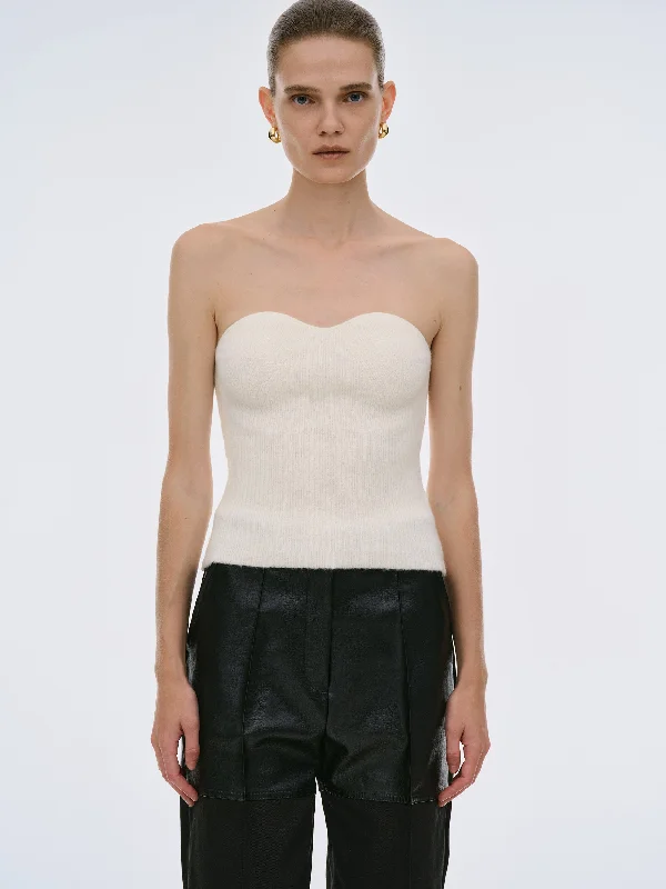 Sweetheart Wool Tube Top, Ivory