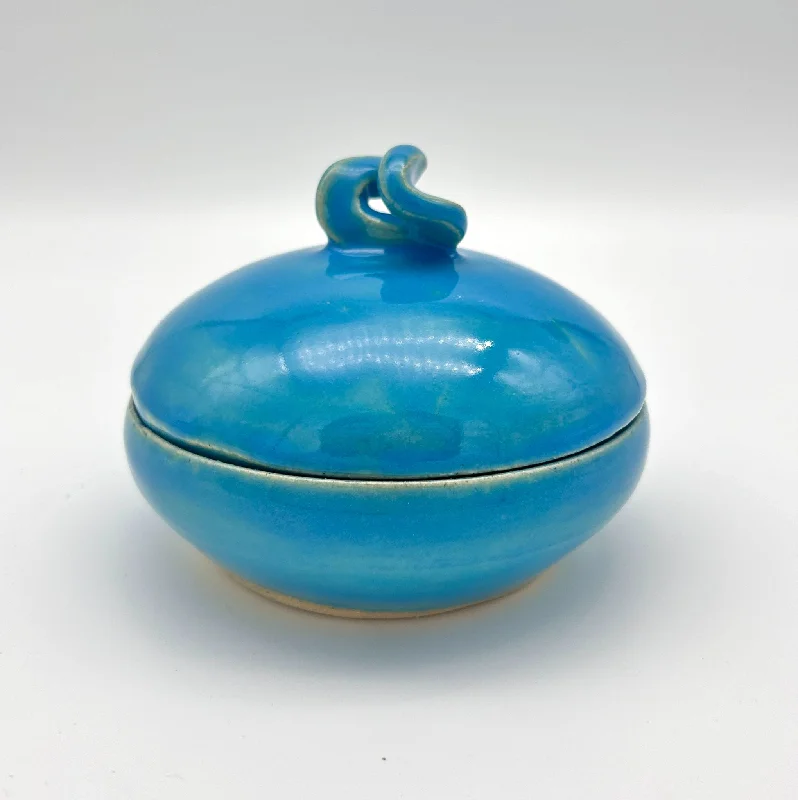 Turquoise Dish with Lid