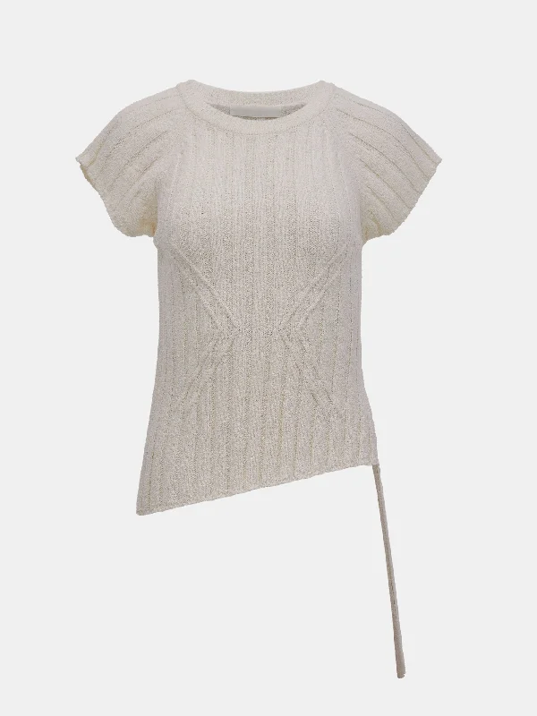 Weave Rib Knit Top, Haze