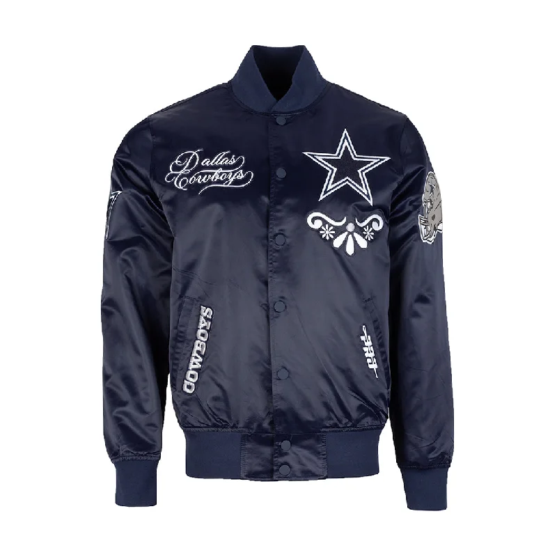 Cowboys Sugar Skull Satin Jacket -Mens