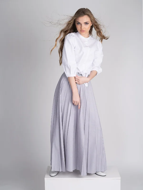 PLEATED SKIRT 37"-GREY