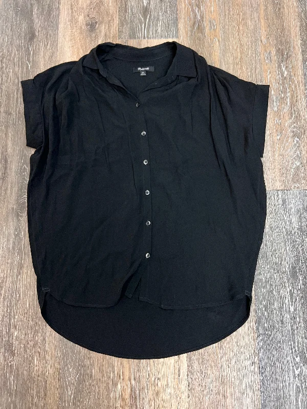 Blouse Short Sleeve By Madewell In Black, Size: Xxs