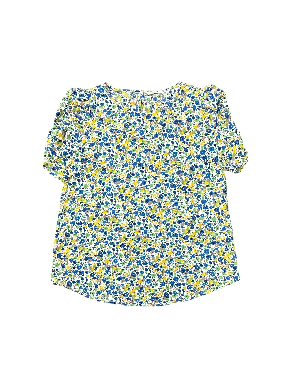 Blouse Short Sleeve By Staccato In Green & Yellow, Size: S