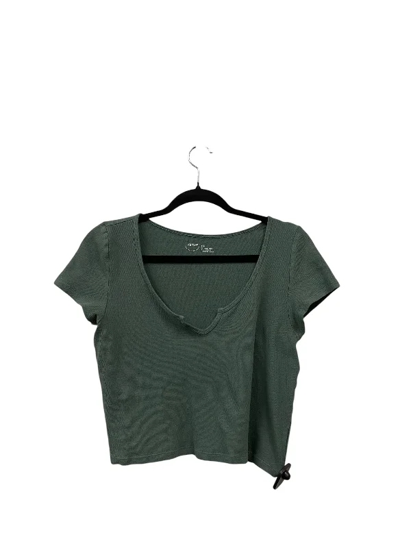 Top Short Sleeve By Aerie In Green, Size: L