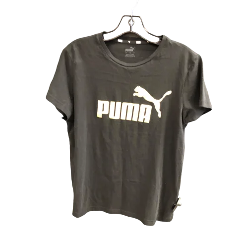 Top Short Sleeve By Puma In Black, Size: L