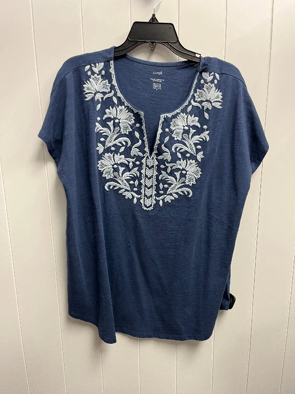 Top Short Sleeve By Pure Jill In Blue, Size: Xl