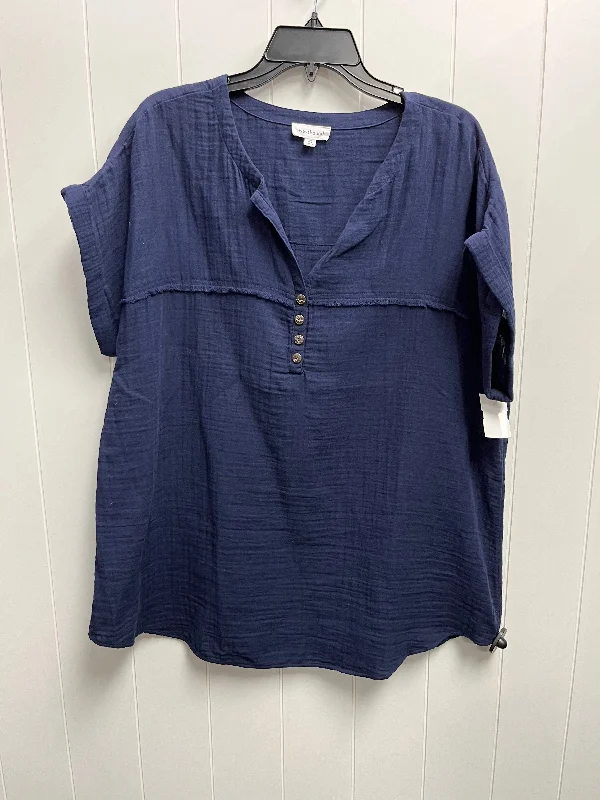 Top Short Sleeve By West Bound In Navy, Size: Xl