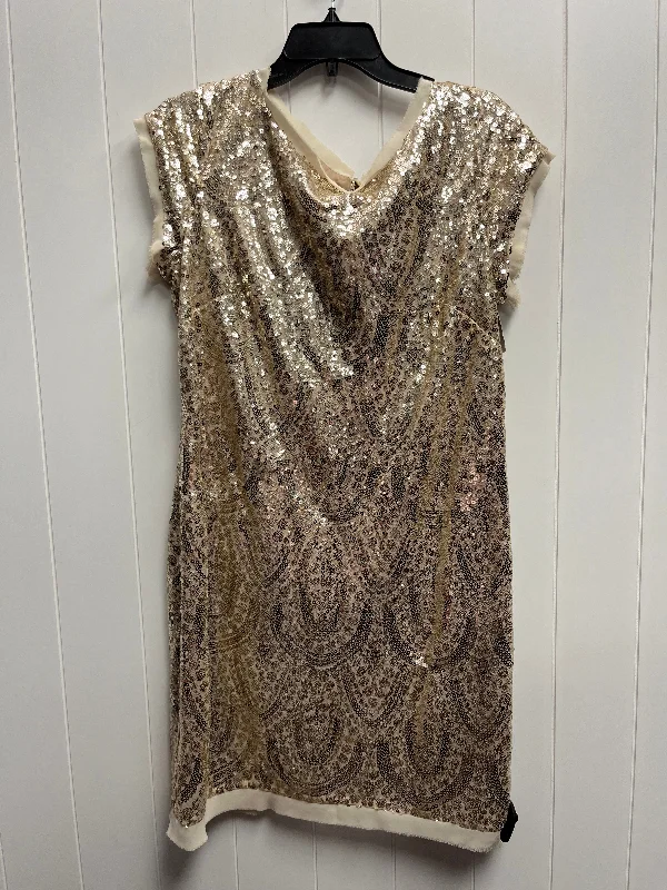 Gold Dress Party Short Jessica Howard, Size 16