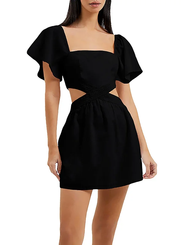 Womens Cut-Out Short Mini Dress