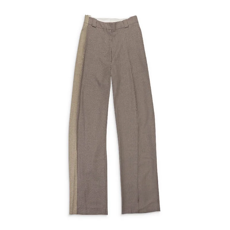 EFTYCHIA 2TONE ON&OFF CREASE BEIGE TROUSER