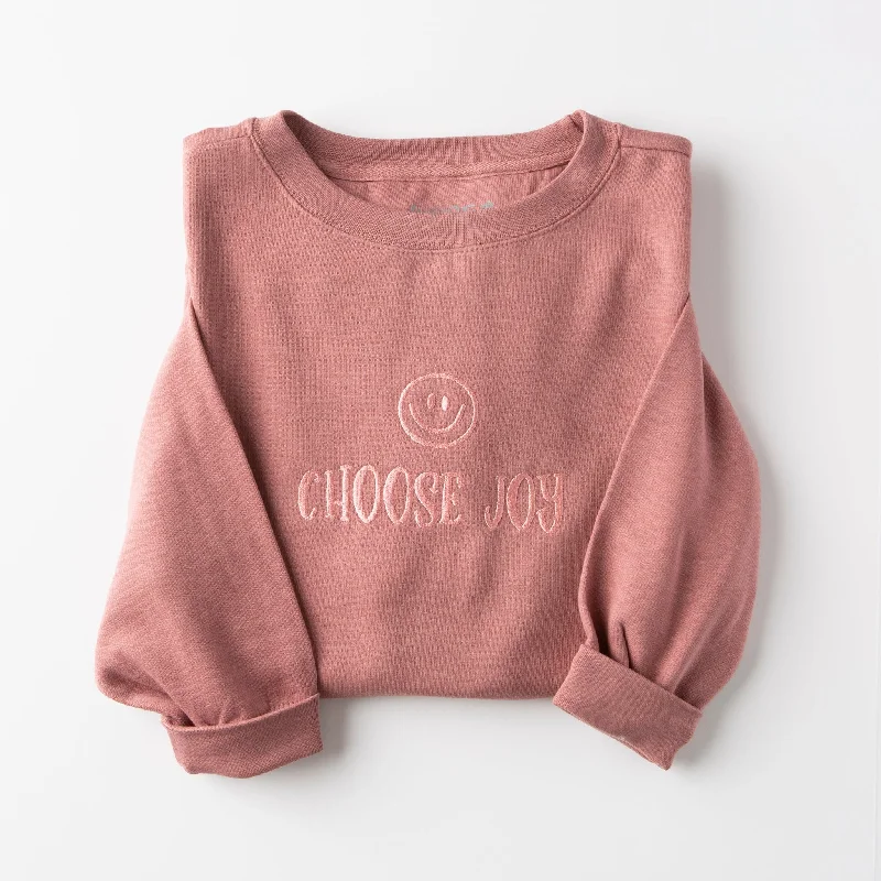 Embroidered Choose Joy Sweatshirt