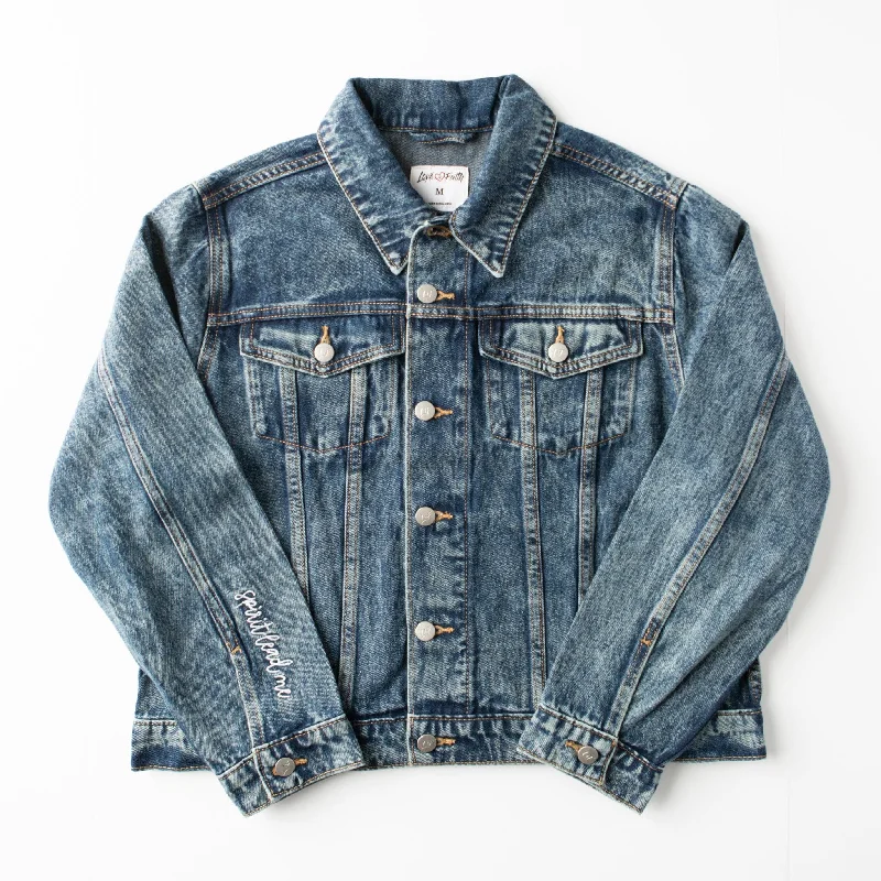 Vintage Washed Spirit Lead Me Denim Jacket