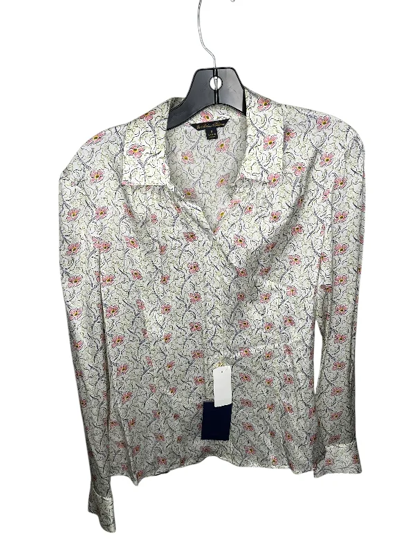 Top Long Sleeve By Brooks Brothers In Floral Print, Size: S