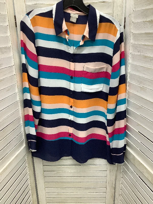 Top Long Sleeve By Chicos In Multi-colored, Size: M