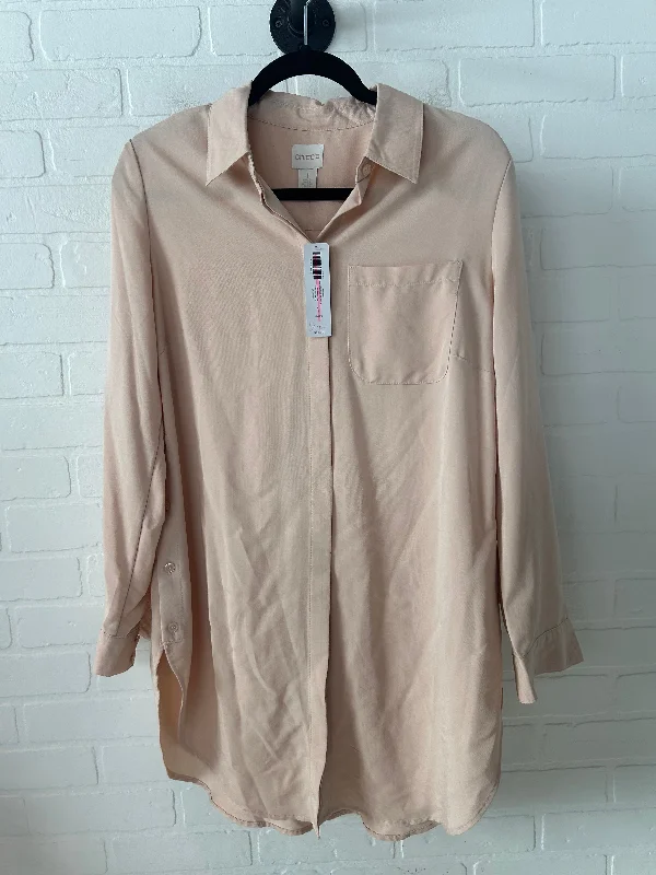 Top Long Sleeve By Chicos In Peach, Size: M