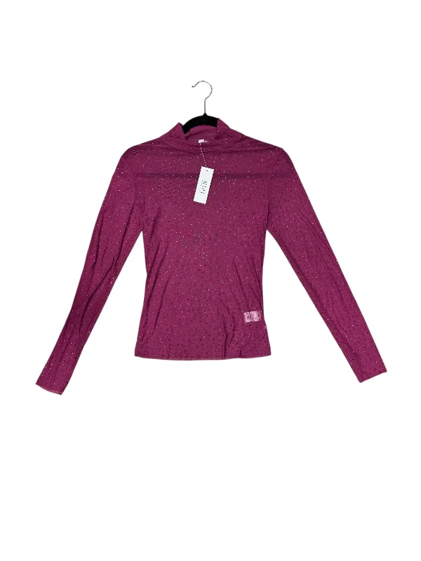 Top Long Sleeve By Cmc In Purple, Size: M