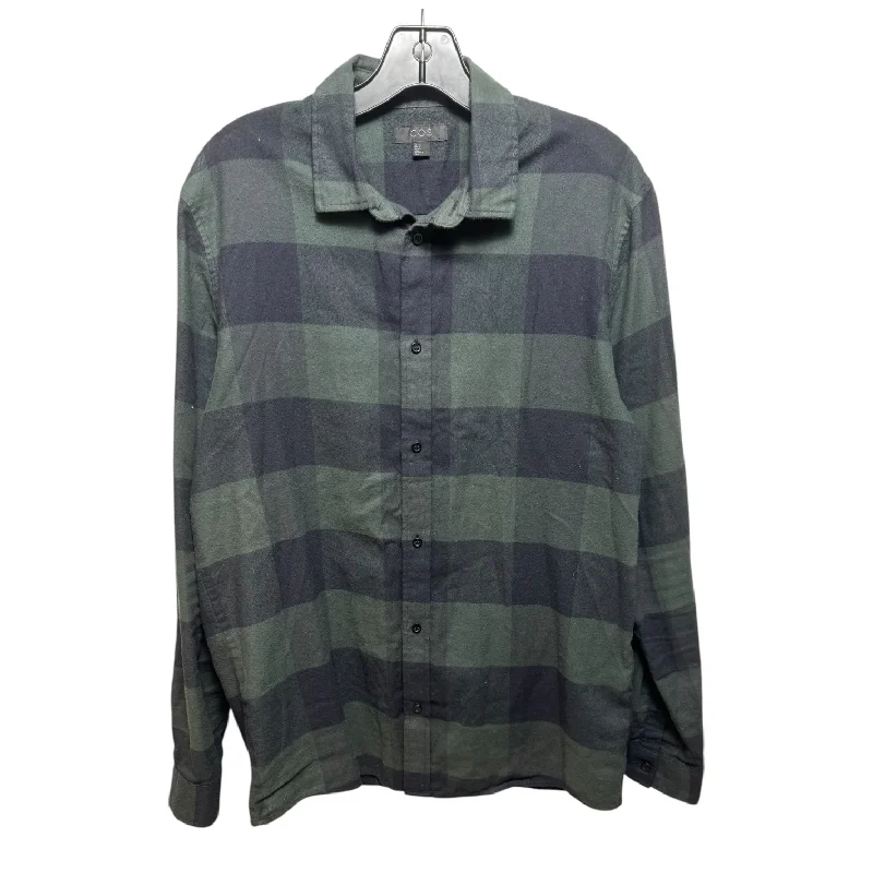 Top Long Sleeve By Cos In Plaid Pattern, Size: S