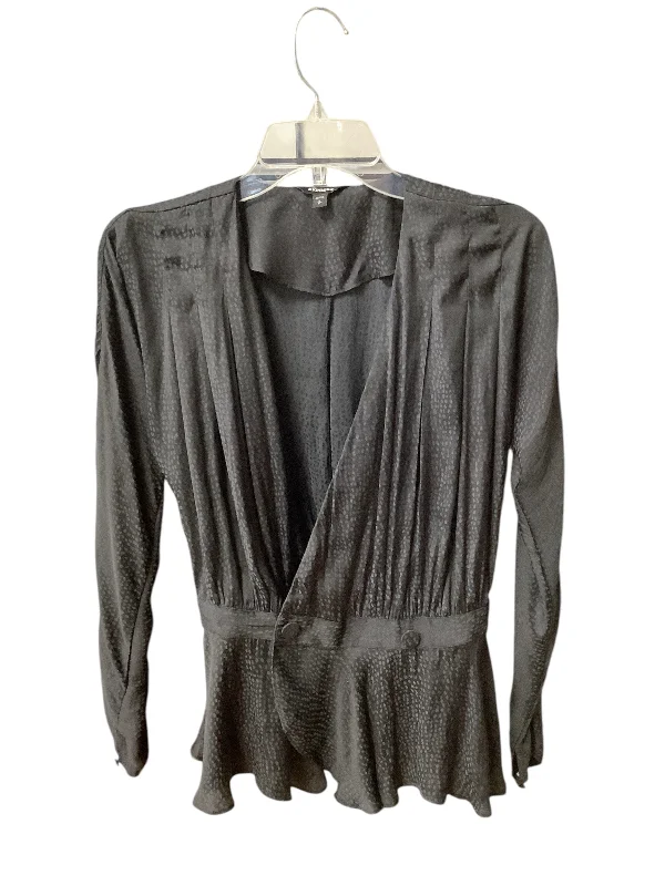 Top Long Sleeve By Express In Black, Size: S