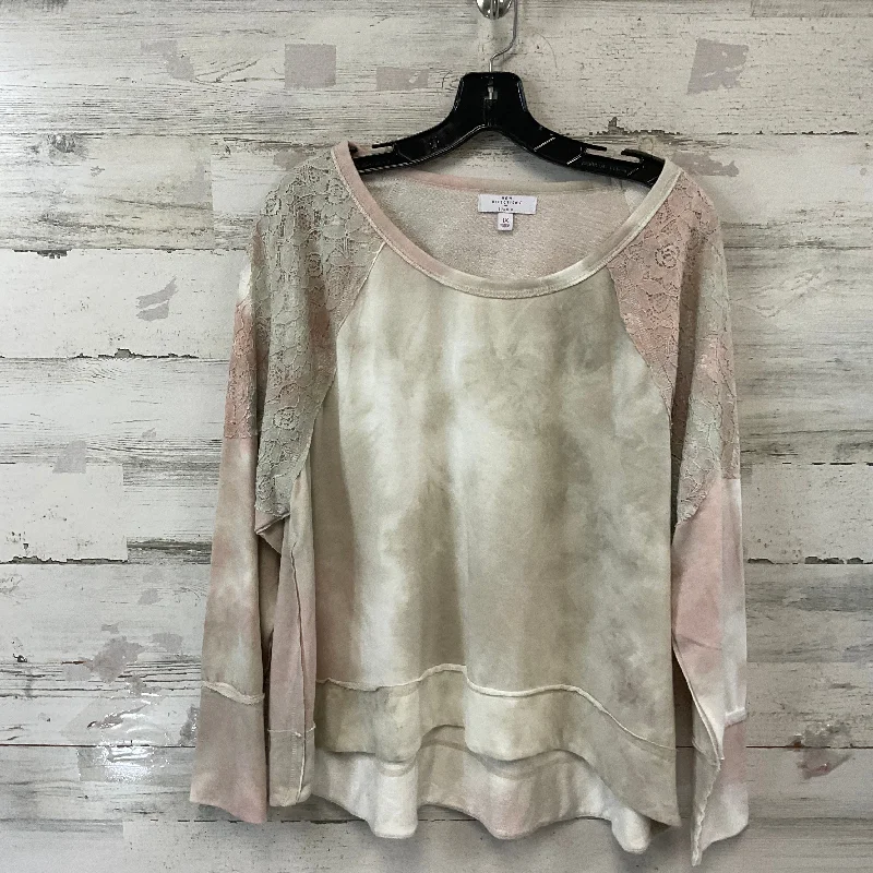 Top Long Sleeve By New Directions In Cream, Size: 1x