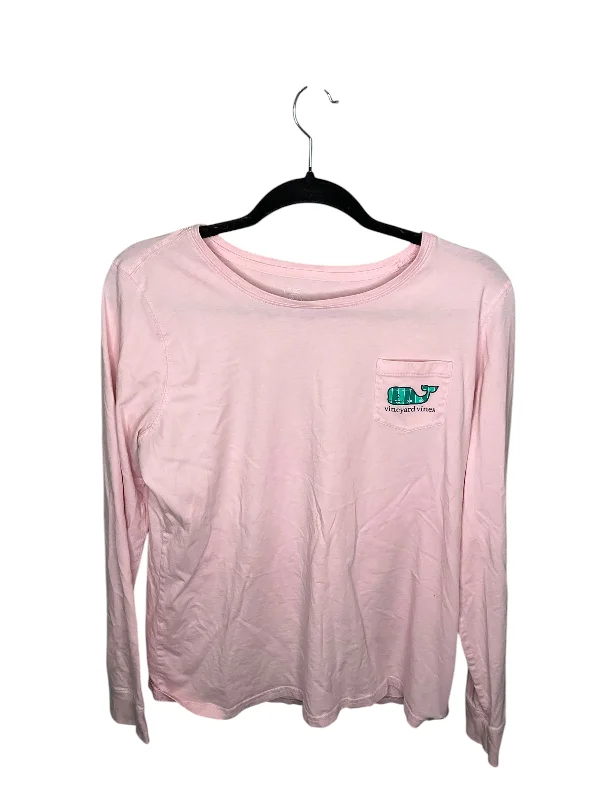 Top Long Sleeve By Vineyard Vines In Pink, Size: M