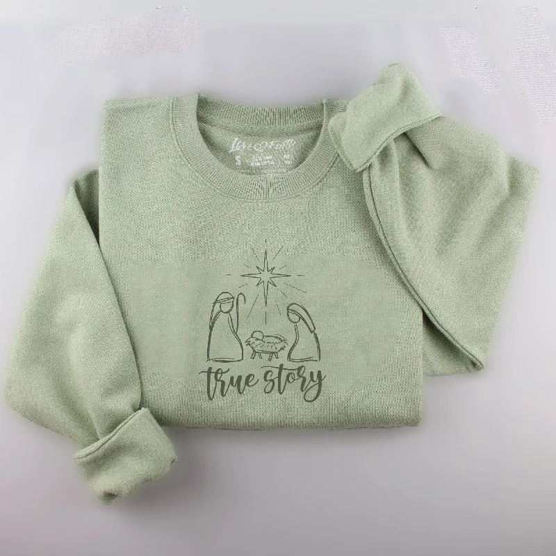 Embroidered True Story Sweatshirt