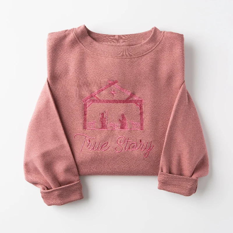 Embroidered True Story Sweatshirt