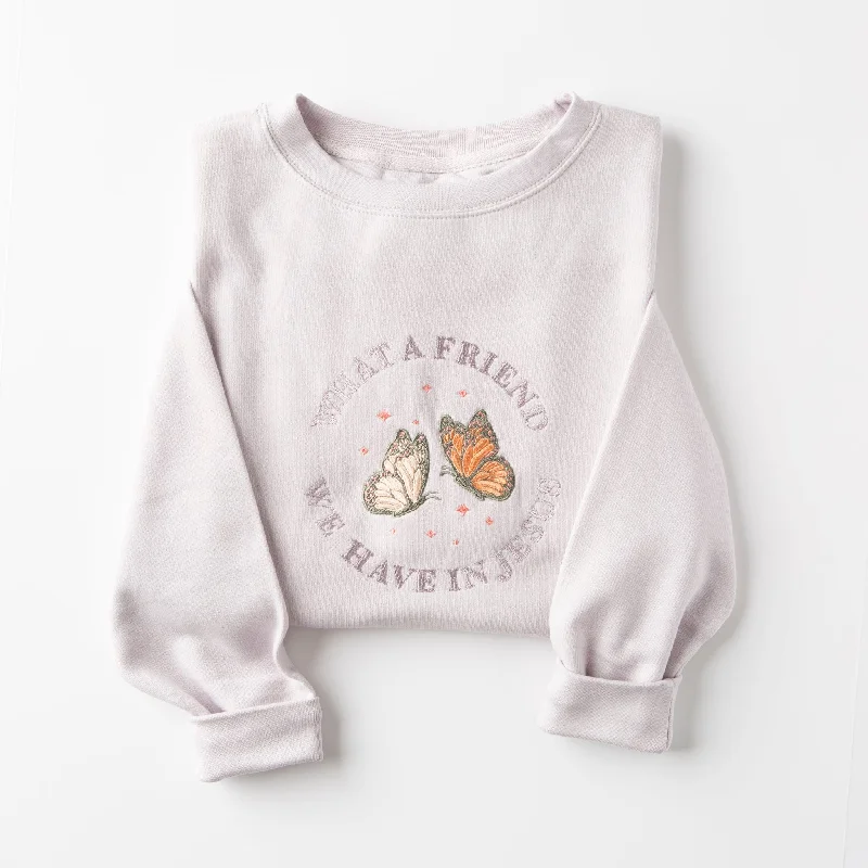 Embroidered What a Friend Sweatshirt