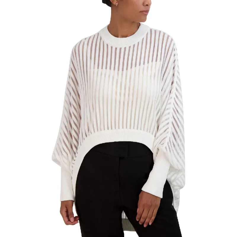 Womens Dolman Sleeves Crew Neck Pullover Sweater