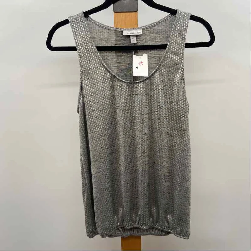 Allison Joy Women's Size XS Silver Dashes Tank