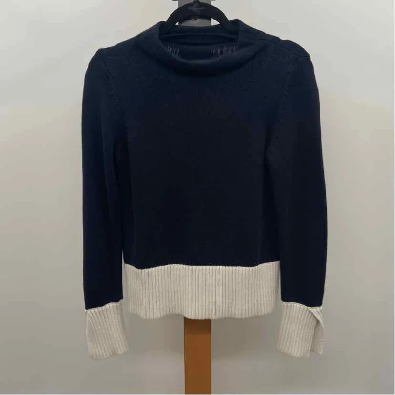 Ann Taylor Women's Size S Navy Color Block Sweater