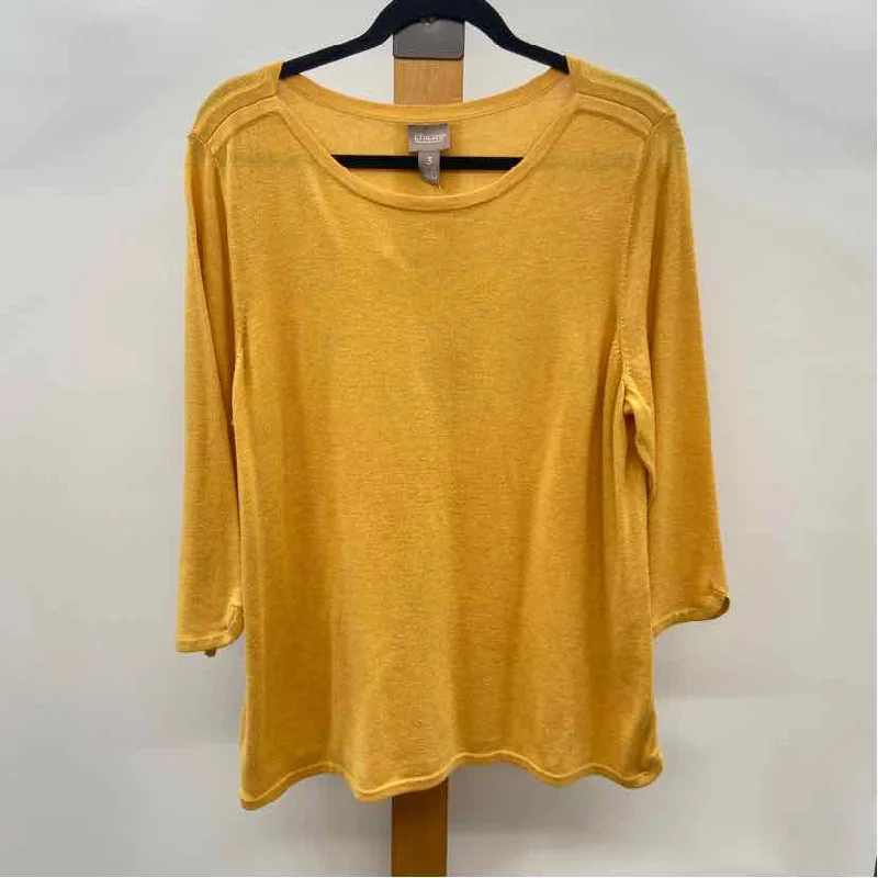 Chico's Women's Size XL Yellow Solid Sweater