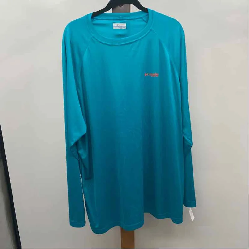 Columbia Women's Size XXL Turquoise Solid Long Sleeve Shirt