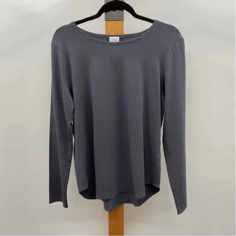 Cupio Women's Size XL Gray Solid Long Sleeve Shirt