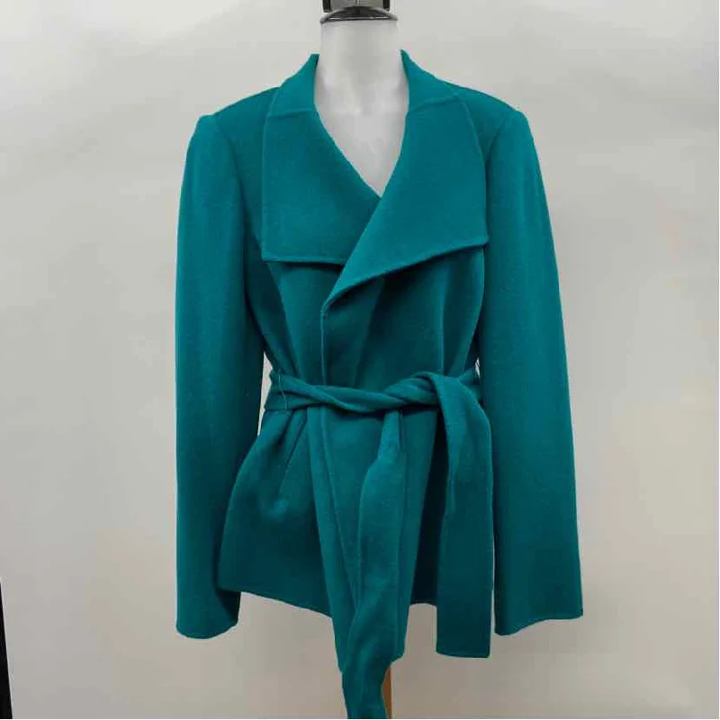 Per Se Women's Size 10 Green Solid Jacket