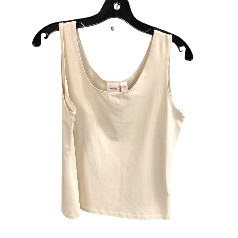 Top Sleeveless Basic By Chicos In Beige, Size: L