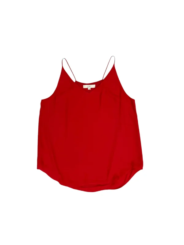 Top Sleeveless By Loft In Red, Size: L