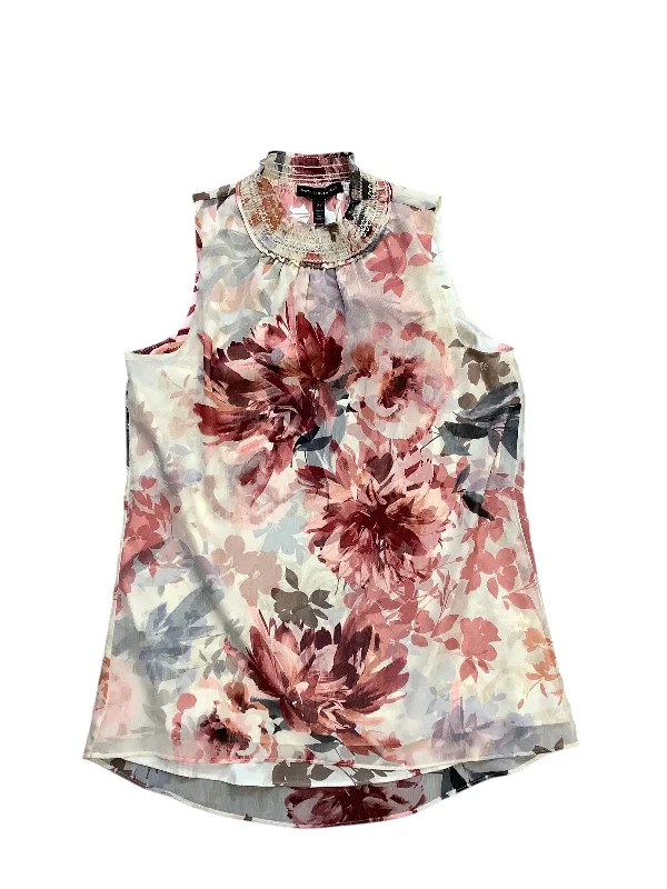 Top Sleeveless By White House Black Market In Floral Print, Size: Xs