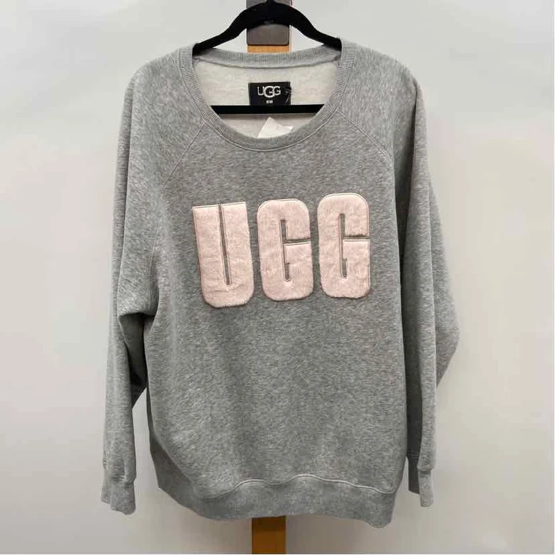 Ugg Women's Size 2X Gray Logo Sweatshirt